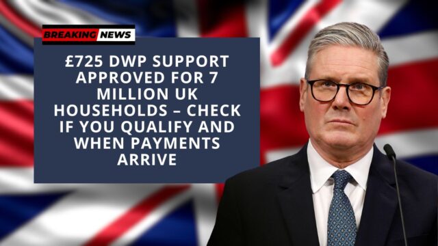 £725 DWP Support Approved for 7 Million UK Households – Check If You Qualify and When Payments Arrive